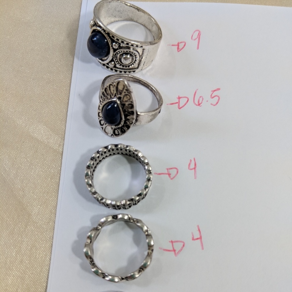 🦄 NEW 5pcs Vintage Antique Style Ring Set Boho - Picture 6 of 6
